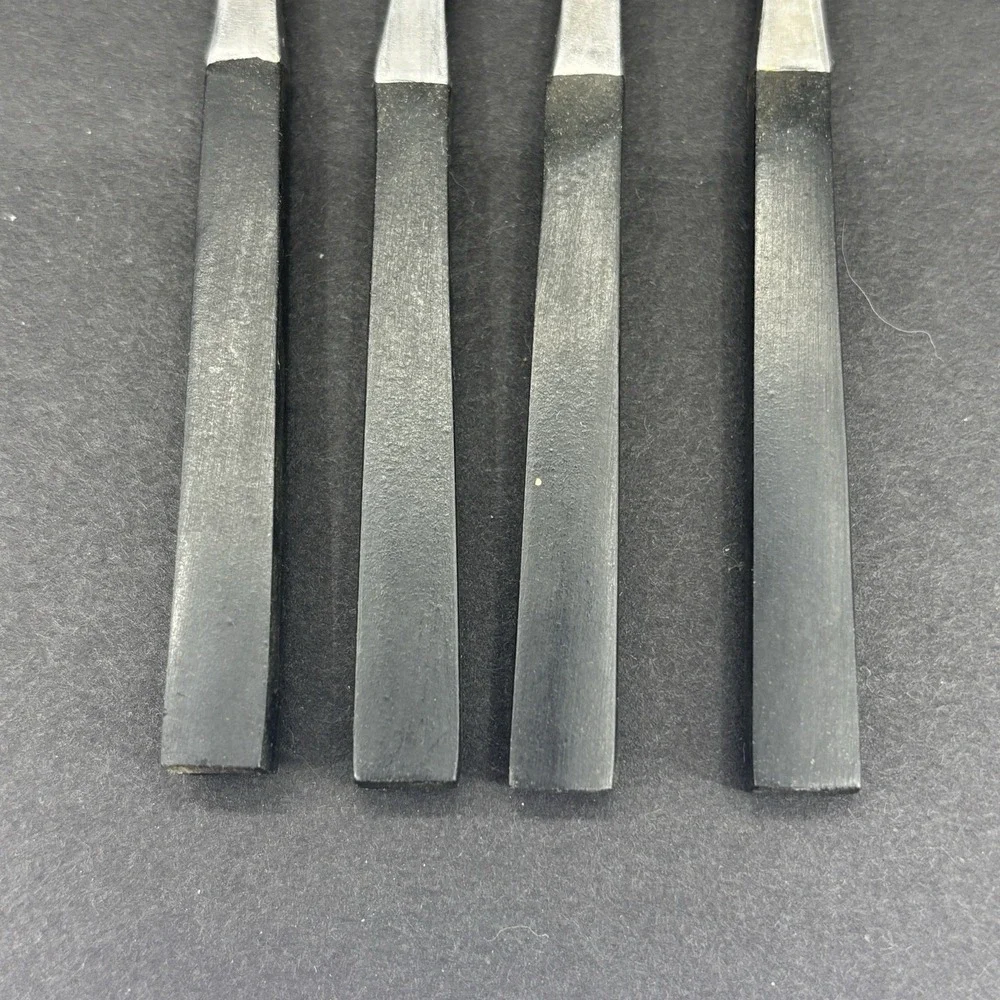 AK Company Japan MCM Dark‎ Wood Stainless Steel Mini Spreaders Vintage Set Of 4